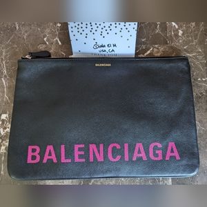 Balenciaga Ville Leather Pouch.